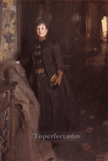 Madame Clara Rikoff foremost Sweden Anders Zorn Oil Paintings